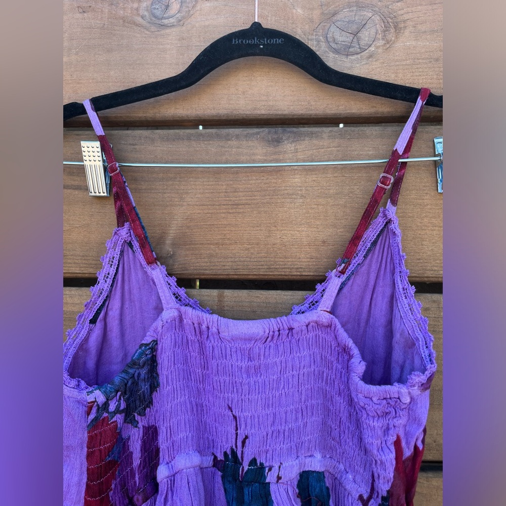 NWT MKY Ombre Tie dye floral spaghetti strap midi dress. Size Small - Picture 3 of 9
